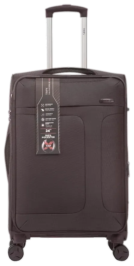 Mala de bordo TRIPx LT2301#1 em poliéster super leve, na cor café